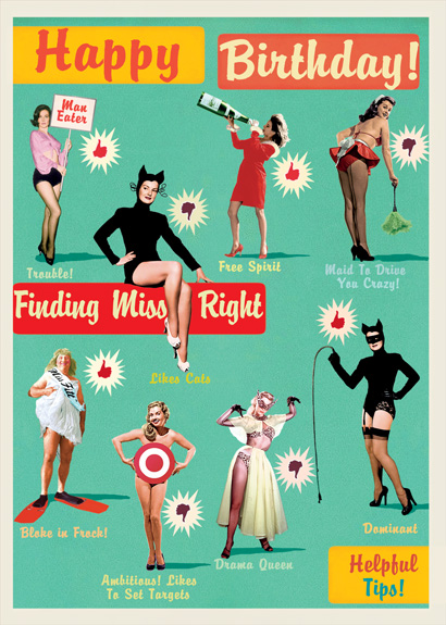 LG14 - Finding Miss Right Greeting Card