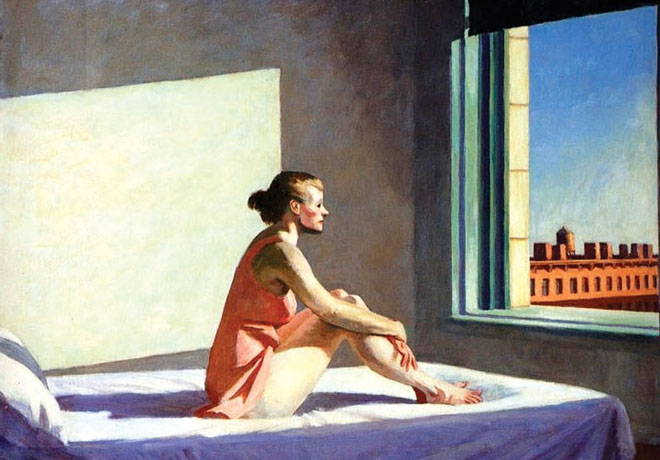 Morning Sun by Edward Hopper Greetings Card - Click Image to Close