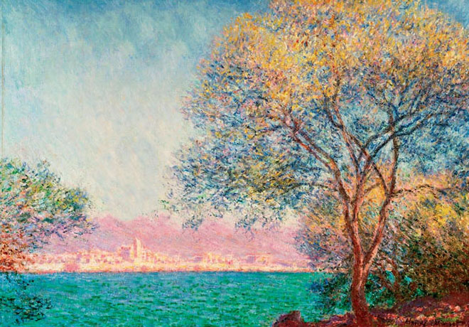 Antibes in the Morning by Claude Monet Greetings Card - Click Image to Close