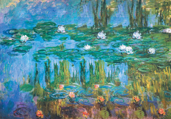 Water Lilies by Claude Monet Greetings Card - Click Image to Close