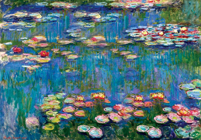 Water Lilies by Claude Monet Greetings Card - Click Image to Close