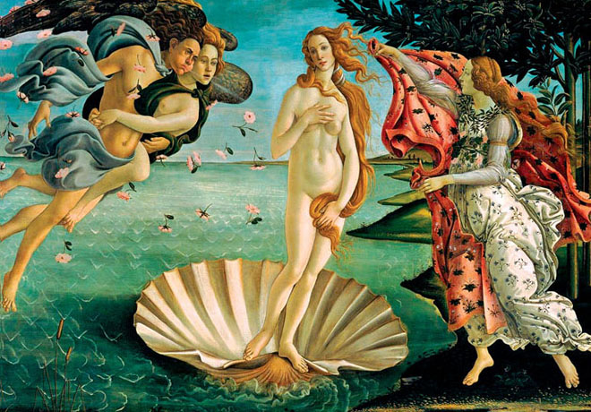 The Birth of Venus by Botticelli Greetings Card