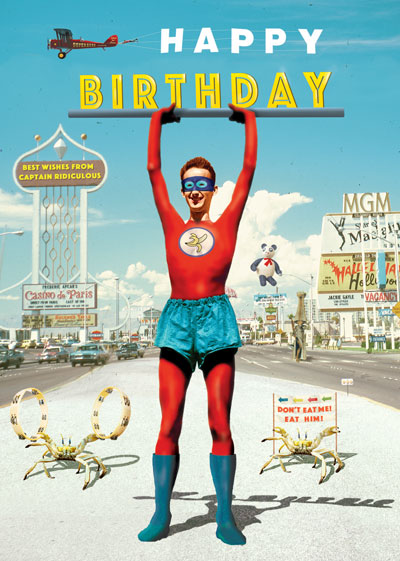 Happy Birthday Captain Ridiculous Superhero Greeting Card