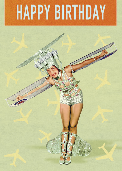 BC266 - Aeroplane Model Birthday Card by Max Hernn