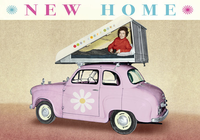 New Home Car Greeting Card by Max Hernn
