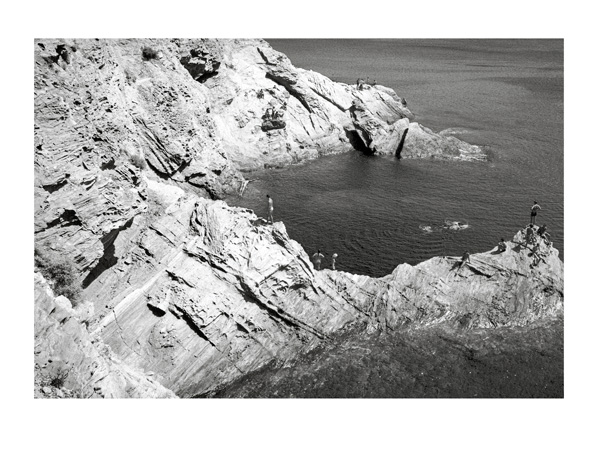 Swimming by the Cliffs - 40 x 30cm B&W Print by Max Hernn
