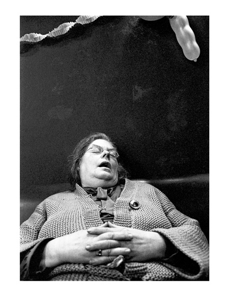 Asleep at a Party - 40x30cm B&W Print by Max Hernn