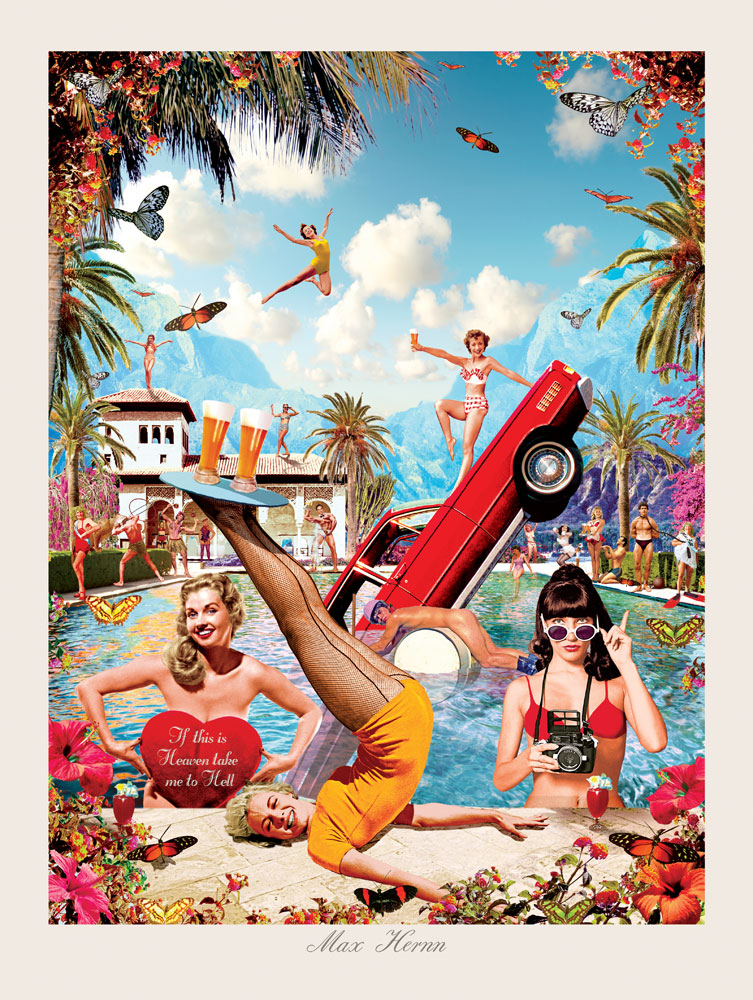 Pool Party 40x30 cm Print by Max Hernn