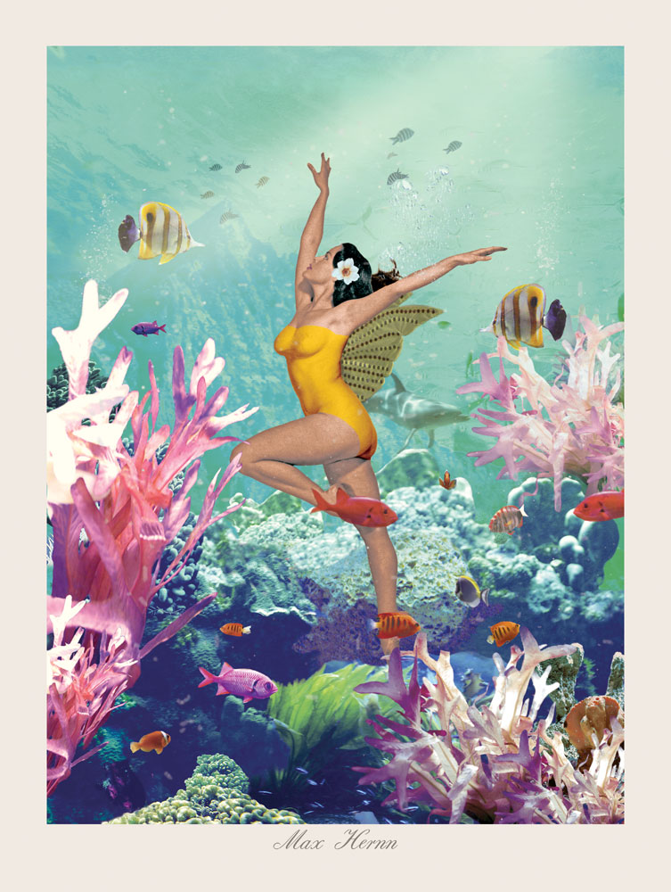 Underwater Girl 40x30 cm Print by Max Hernn