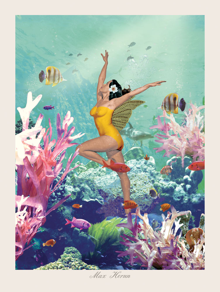 Underwater Girl 40x30 cm Print by Max Hernn - Click Image to Close