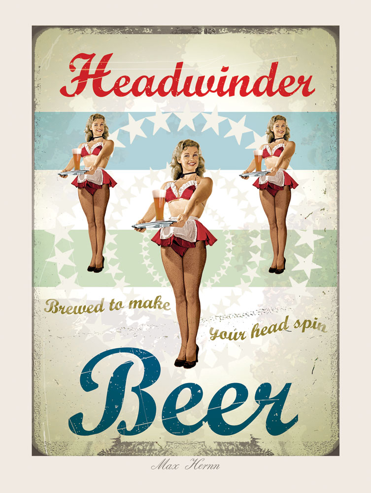 Headwinder Beer 40x30 cm Print by Max Hernn