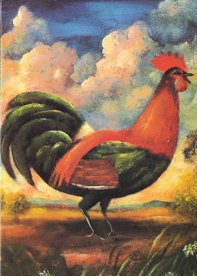 Cockerel Greeting Card by Stephen Mackey - Click Image to Close