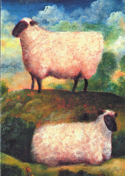 Sheep Greeting Card by Stephen Mackey - Click Image to Close