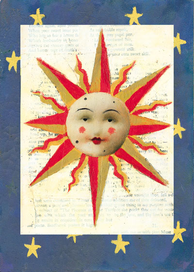 Celestial Sun Greeting Card by Stephen Mackey
