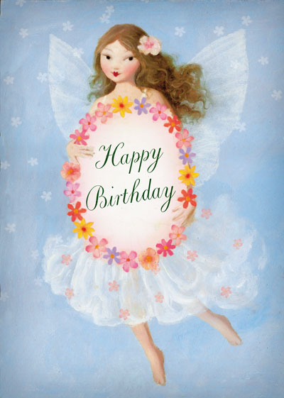 Happy Birthday Fairy Greeting Card by Stephen Mackey - Click Image to Close