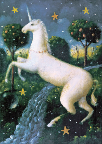 Unicorn Greeting Card by Stephen Mackey