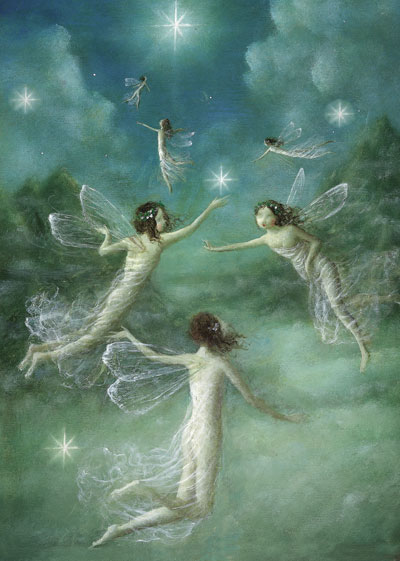 Spirit Fairy Dance Greeting Card by Stephen Mackey - Click Image to Close