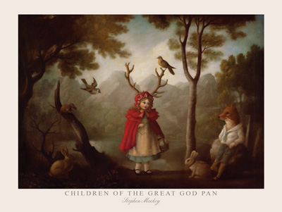 Children of the Great God Pan Signed Print by Stephen Mackey - Click Image to Close