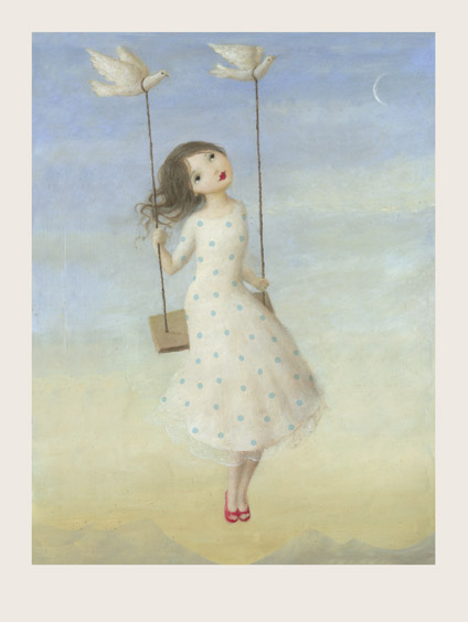 Swing Girl Print by Stephen Mackey