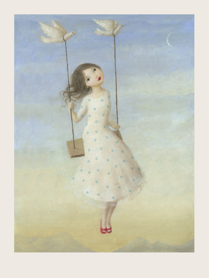 Swing Girl Print by Stephen Mackey - Click Image to Close