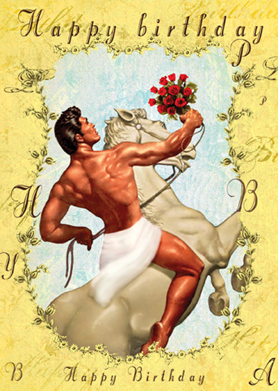 Happy Birthday Horseman Greeting Card - Click Image to Close