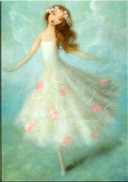 White Fairy Dance Pack of 5 Notelets by Stephen Mackey