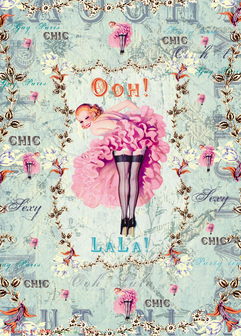 Ooh! La La! Poster Gift Wrap - Click Image to Close