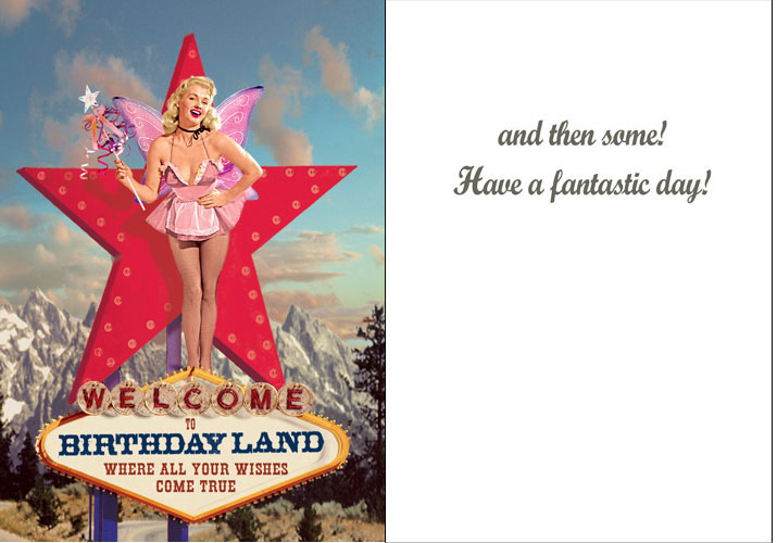 Birthday Land Fairy Greeting Card by Max Hernn