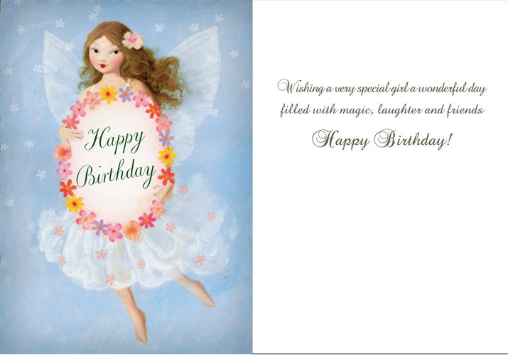 Happy Birthday Fairy Greeting Card by Stephen Mackey - Click Image to Close