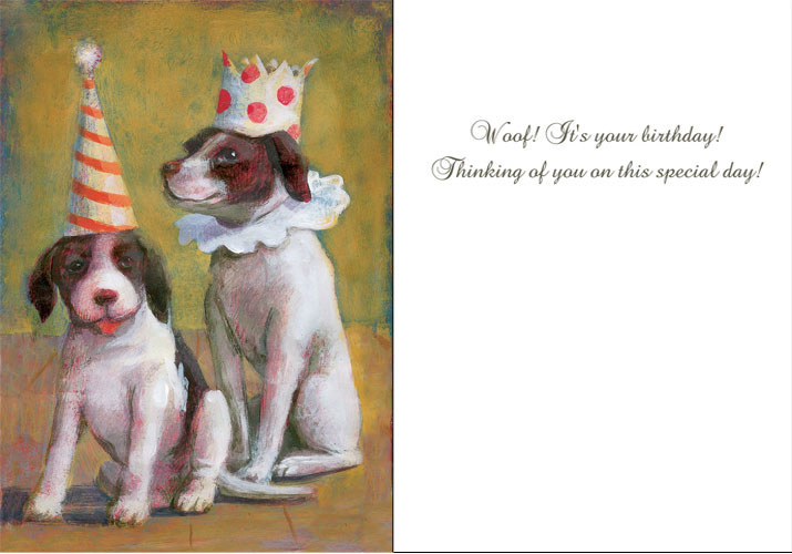 Woof It's Your Birthday! Dogs Greeting Card by Stephen Mackey