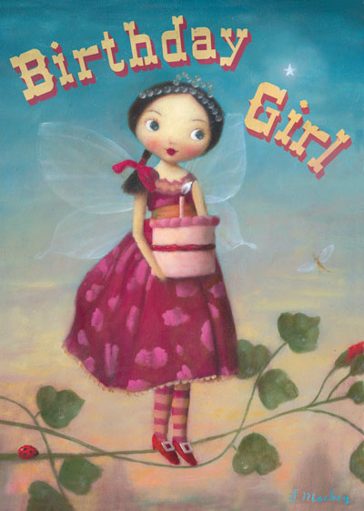 Birthday Girl Greeting Card by Stephen Mackey