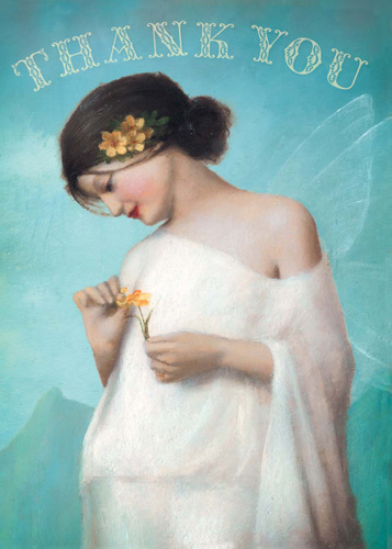 Thank You Fairy Greeting Card by Stephen Mackey