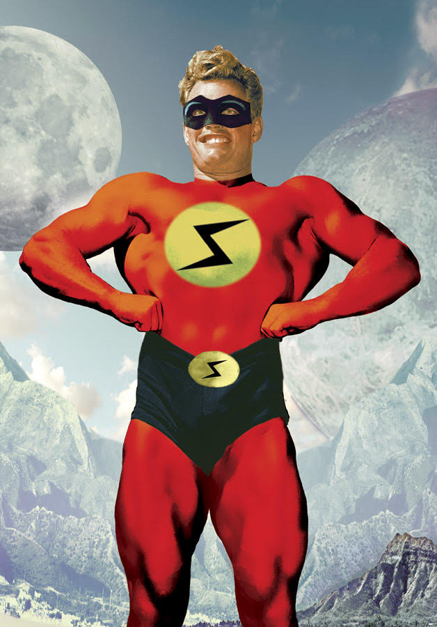 P130 - Superboy Superhero Postcard P130 - Superboy Superhero Postcard
