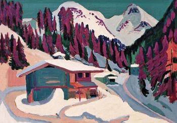 XAC02 - Wildboden in the Snow Greeting Card (Kirchner) - Click Image to Close