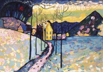 XAC08 - Winter Landscape Greeting Card (Wassily Kandinsky) - Click Image to Close