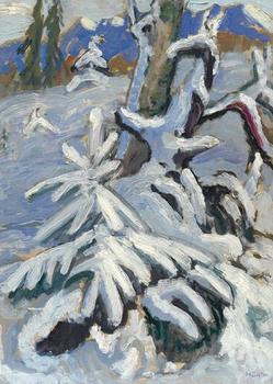 XAC11 - Snow Covered Pine by Gabrielle Munter - Click Image to Close