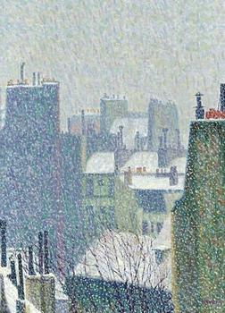 XAC12 - Rooftops of Paris in the Snow by Auguste Herbin