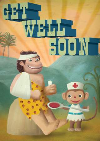 Get Well Soon - El Rocko Greeting Card by Stephen Mackey Get Well Soon - El Rocko Greeting Card by Stephen Mackey