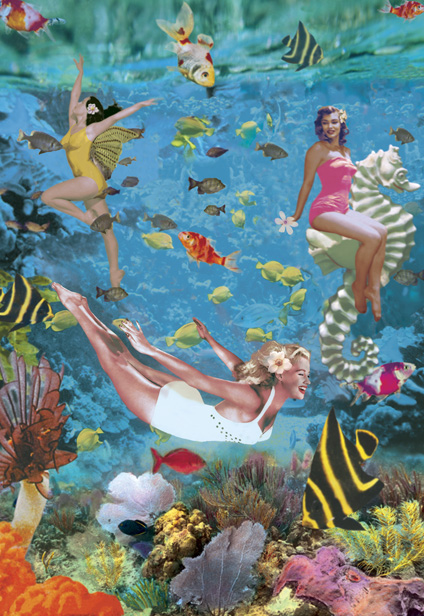 Underwater Girls Postcard by Max Hernn Underwater Girls Postcard by Max Hernn