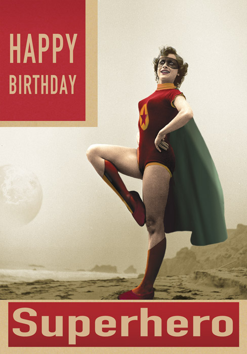 Happy Birthday Superhero Postcard by Max Hernn Happy Birthday Superhero Postcard by Max Hernn