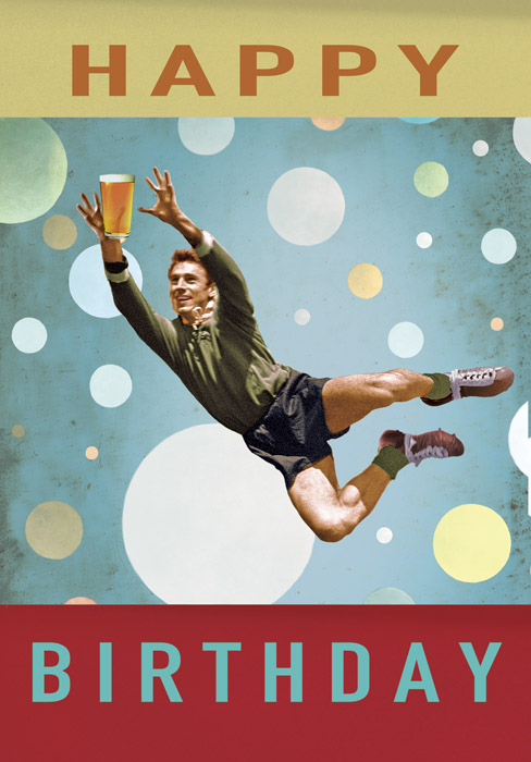 P123 - Happy Birthday Goalkeeper with Pint Postcard by Max Hernn P123 - Happy Birthday Goalkeeper with Pint Postcard by Max Hernn