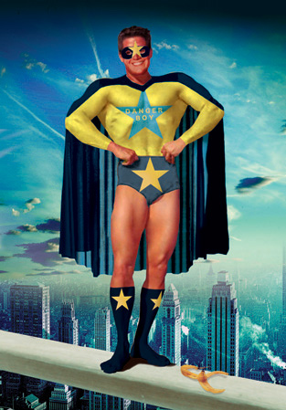 Danger Boy Superhero Postcard by Max Hernn Danger Boy Superhero Postcard by Max Hernn