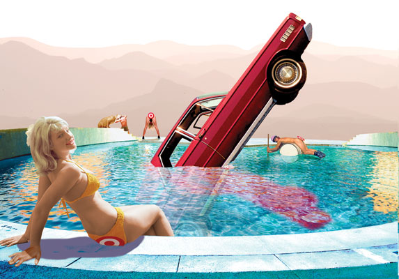 Pool Party Postcard by Max Hernn Pool Party Postcard by Max Hernn