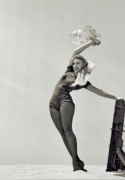 Black & White Vintage 1950's Girl On Beach Postcard Black & White Vintage 1950's Girl On Beach Postcard