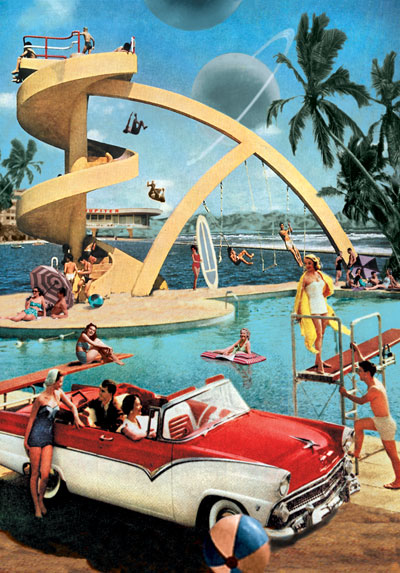 Pool Party Postcard by Max Hernn Pool Party Postcard by Max Hernn