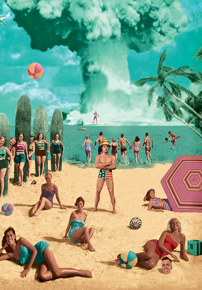 Patriot Beach Party Postcard by Max Hernn Patriot Beach Party Postcard by Max Hernn