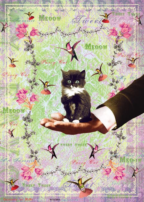 Kitten Cat Sheets of Poster Gift Wrap Paper by Mimi - Click Image to Close