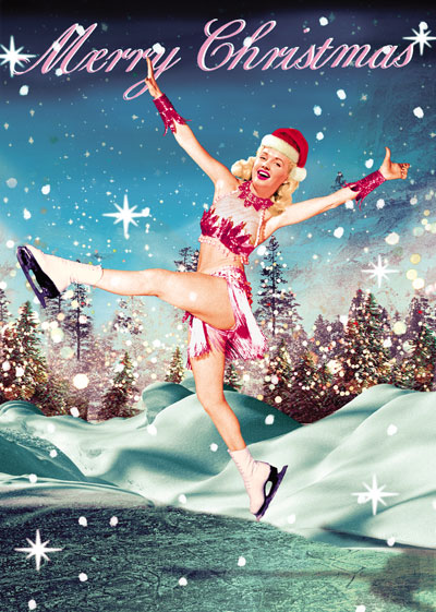 Merry Christmas Skater Christmas Postcard by Max Hernn Merry Christmas Skater Christmas Postcard by Max Hernn