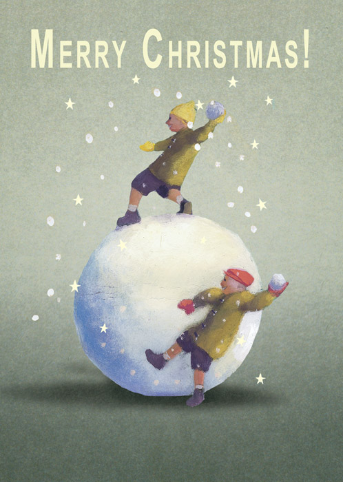 The Snowballers Single Christmas Greeting Card by Max Hernn The Snowballers Single Christmas Greeting Card by Max Hernn