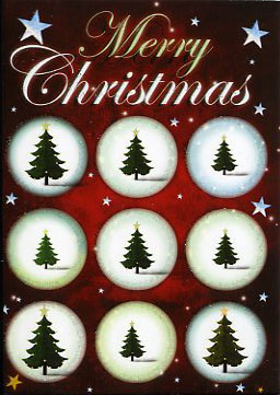 Xmas Trees Pack of 5 Christmas Greeting Cards by Max Hernn